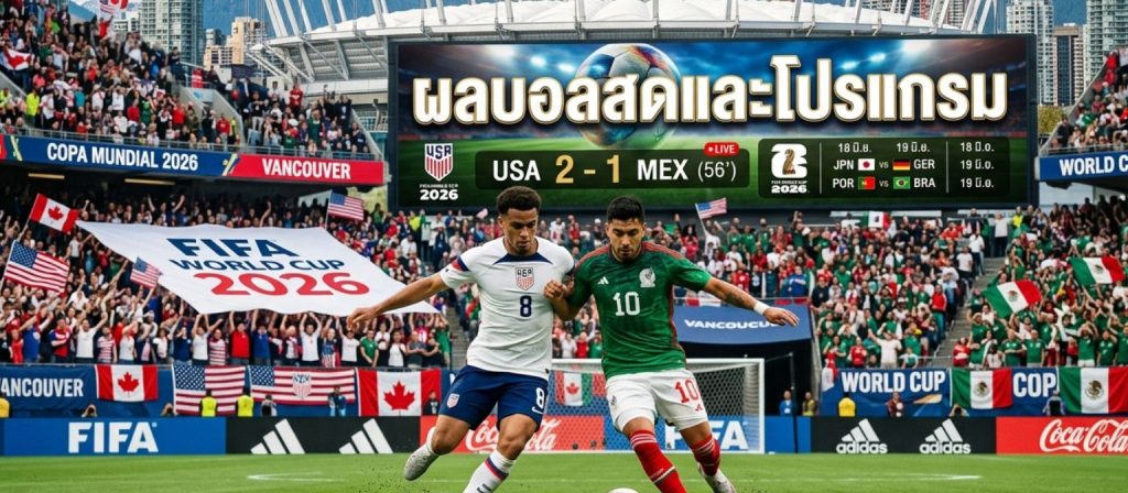 ผลบอลสดและโปรแกรม ฟุตบอลโลก 2026 (WC 2026) | ตารางบอลโลก อัปเดตครบทุกแมตช์ | World Cup